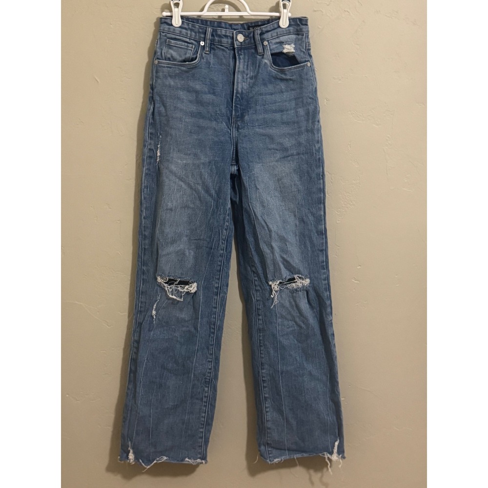 [BLANKNYC] The Franklin Ribcage Wide Leg Jeans 27 Distressed Ripped Wide Leg